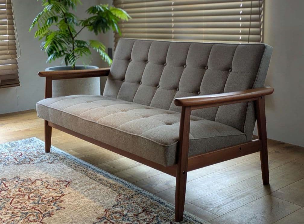 カリモク60 Kチェア 2シーター フラノベージュ