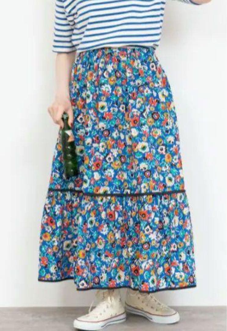 Dot＆Stripes CHILD WOMAN サマーフラワープリント スカート