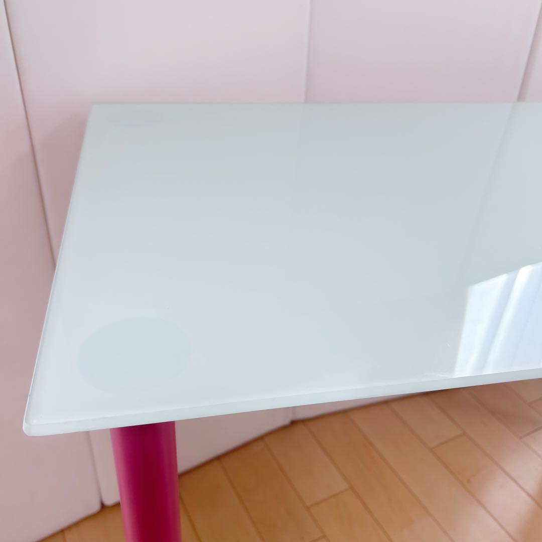 IKEA　VIKA GLASHOLM オールドイケア　ガラステーブル　ピンク廃盤