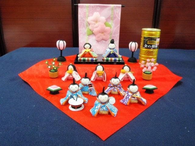 さらに値下！即納●新品！47幅 ちりめん ひな人形 １０人揃い 雛人形 京都製●