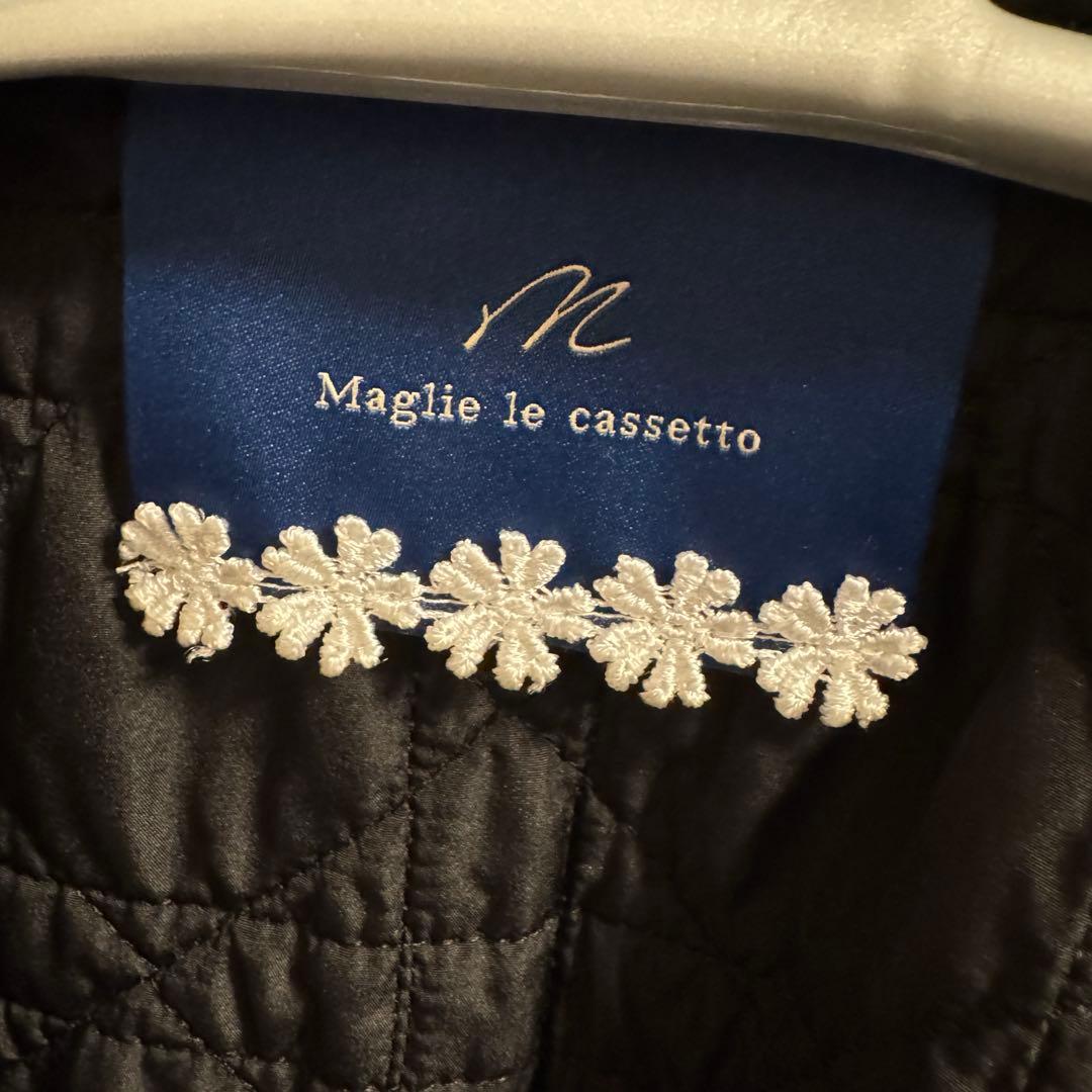 幾何学キルティングフーディコート　M Maglie le cassetto