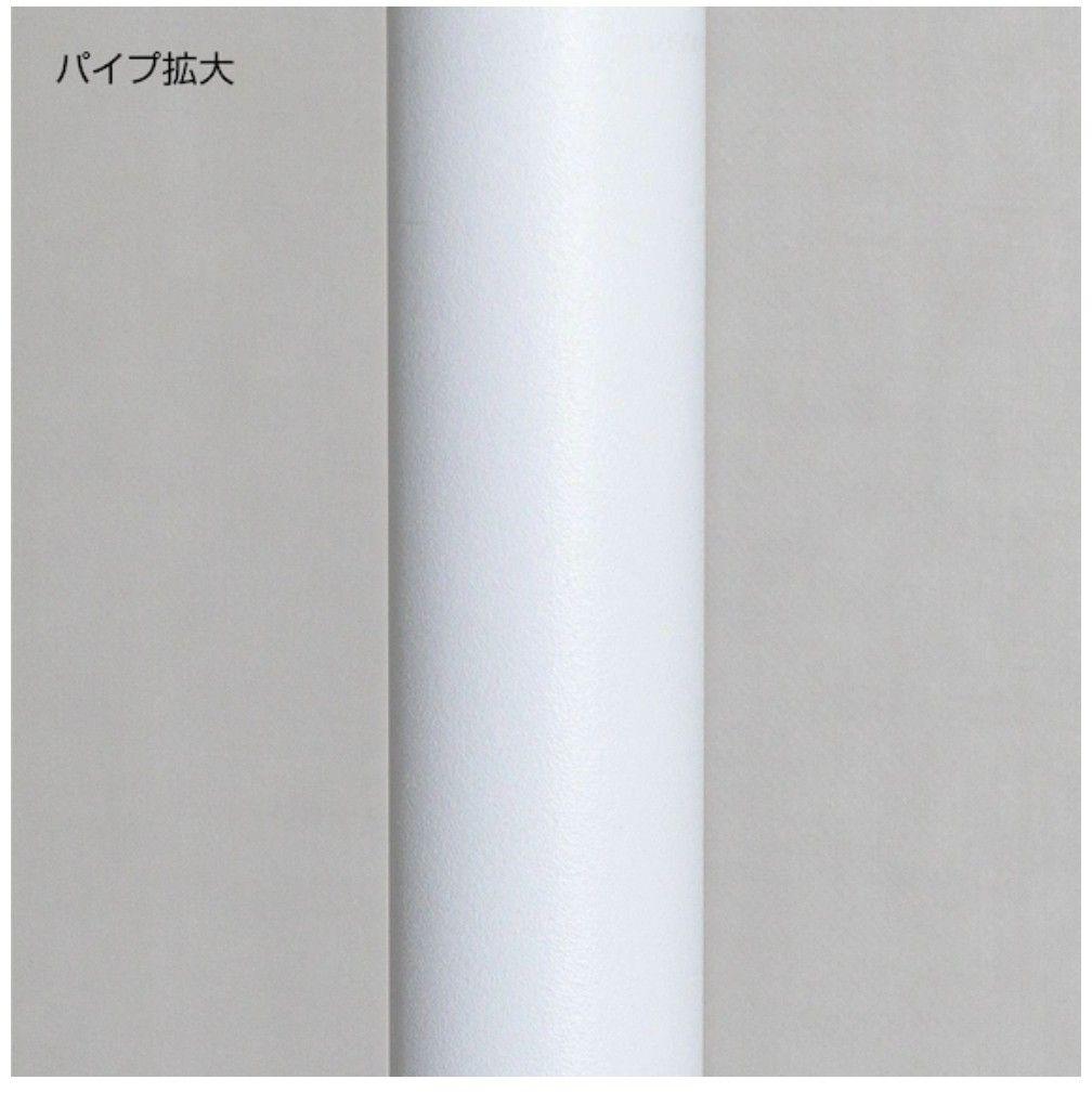 【簡単】ワンタッチ式 突っ張り ハンガー ダブル 伸縮棚 2枚付き(ホワイト)