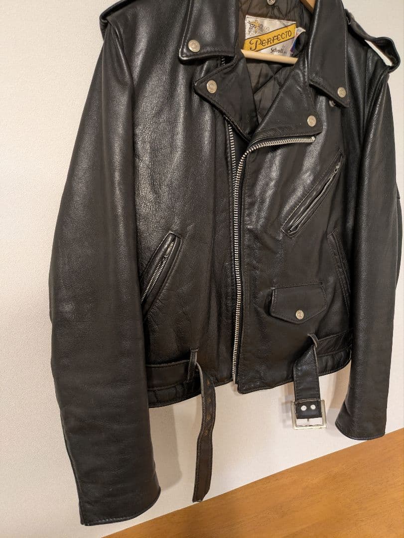 【米国製】size 40 schott ダブル ライダース 618 黒 ブラック