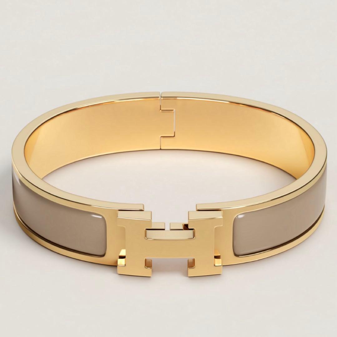 HERMES エナメルブレスレットクリックH