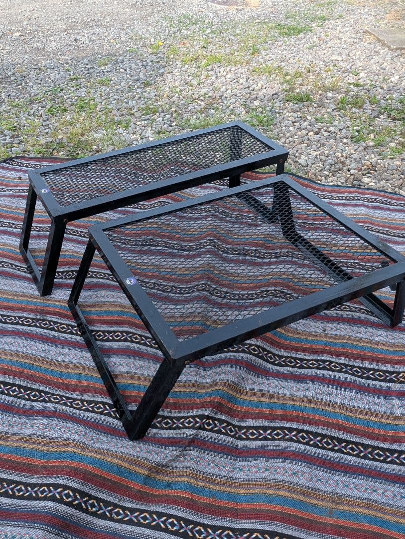 キャンプマニアプロダクツ アイアングリルスタンド2セット