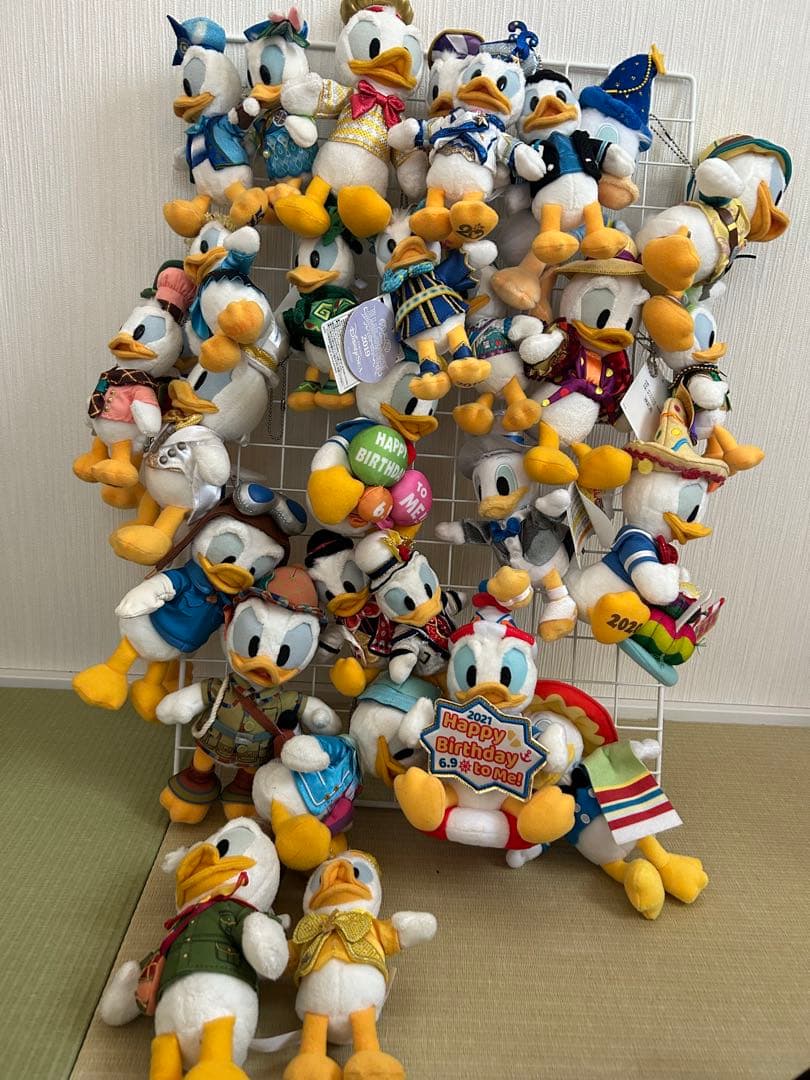 【送料込】　ドナルドダック　ぬいばセット　29体