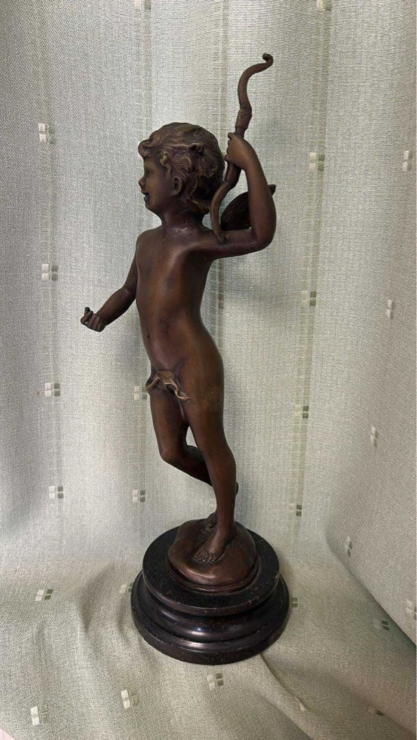 ブロンズ 天使の少年像 約30cm