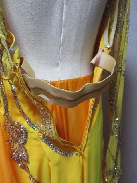 社交ダンス Sunnise/Mango　 イエローオレンジ グラデーションドレス