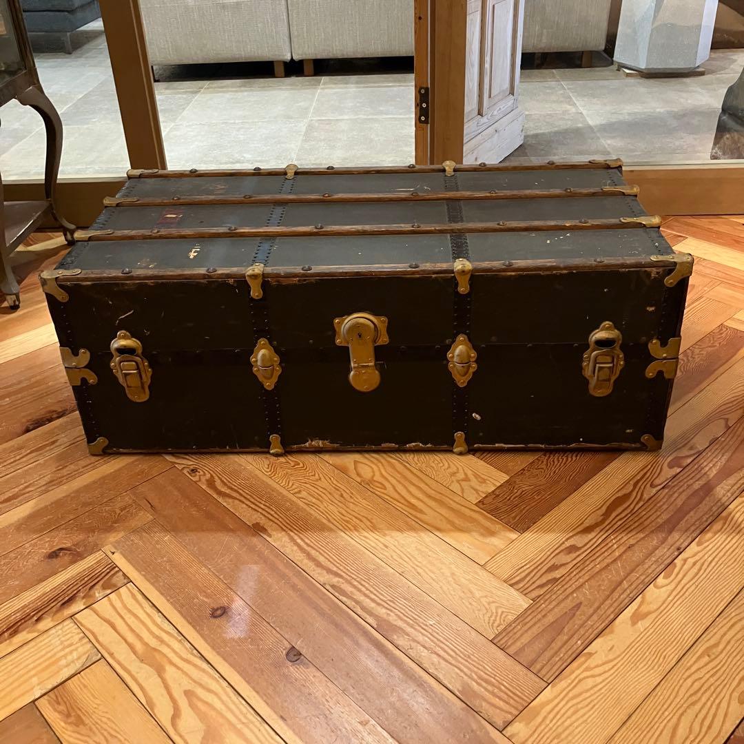 アンティーク　レザートランク　アメリカ