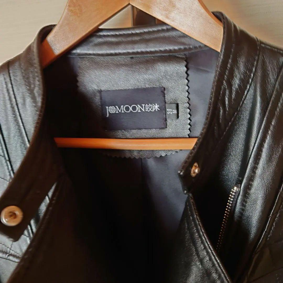 本革レザージャケット ダブルライダーズジャケット ラムレザー 黒 M