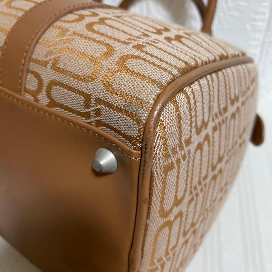 訳あり BALENCIAGA バレンシアガ BBロゴ 総柄 ミニボストンバッグ