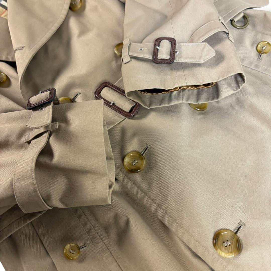 Burberry コットン ヴィンテージ トレンチコート ノバチェック Lサイズ