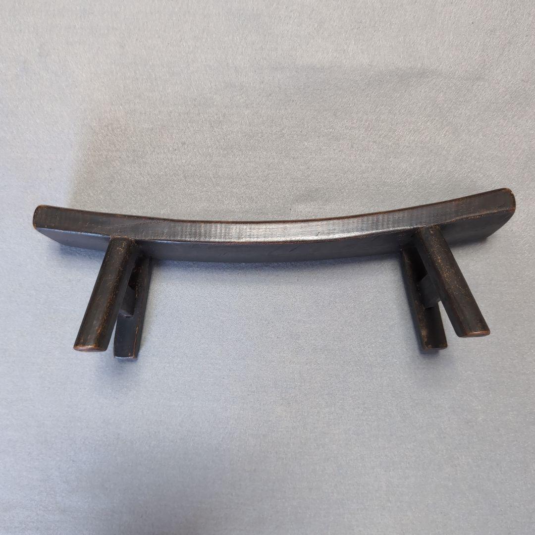 李朝 木製枕 枕 寝具 李朝家具 李朝工芸 李朝木工品 彫刻台 曲線デザイン