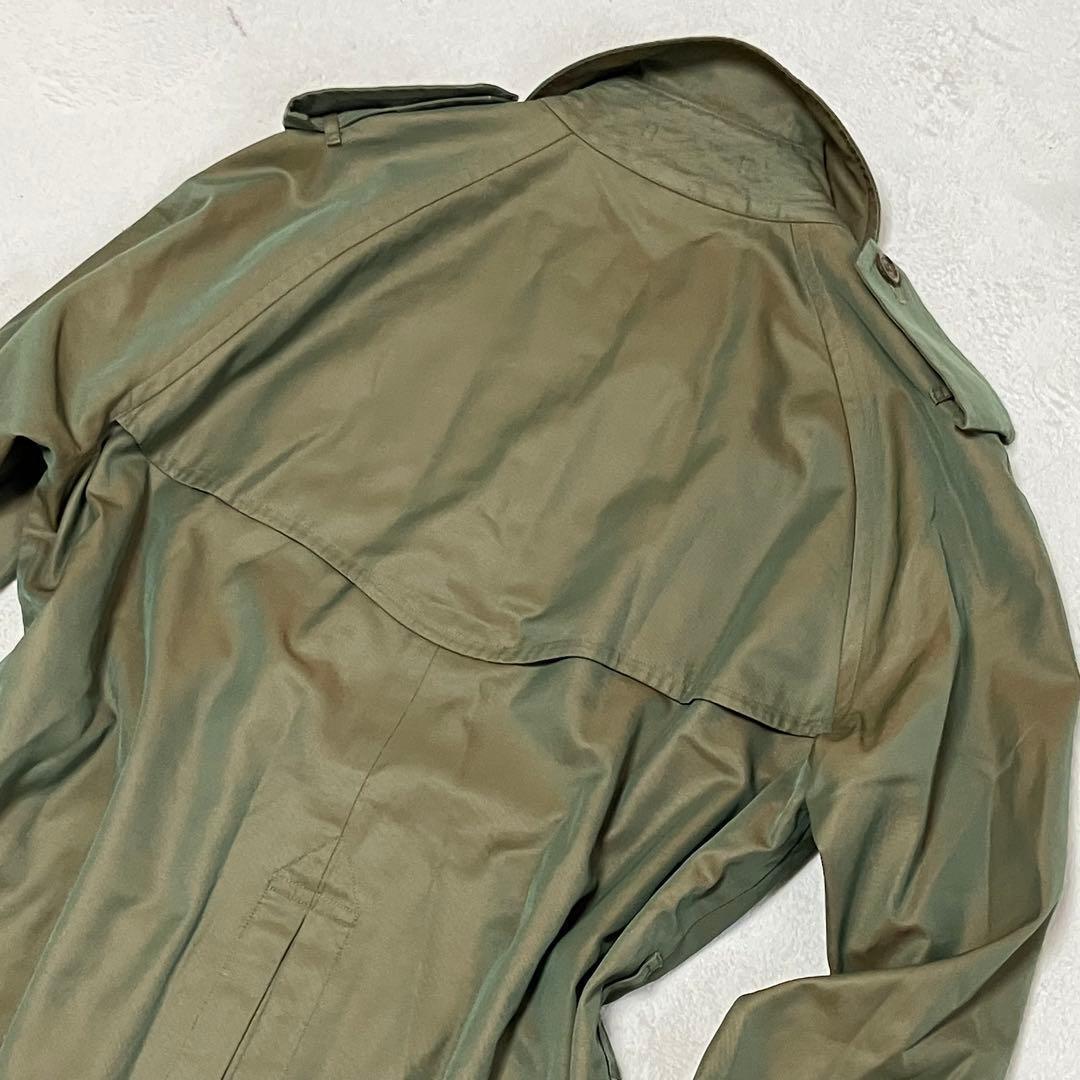 バーバリー　トレンチコート　玉蟲色　裏ノバチェック総柄　ユニセックス　メンズL