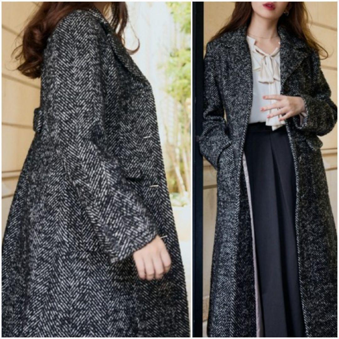 新品未使用◎Her lip to へリンボーンブレンドクラシックコート こじはる