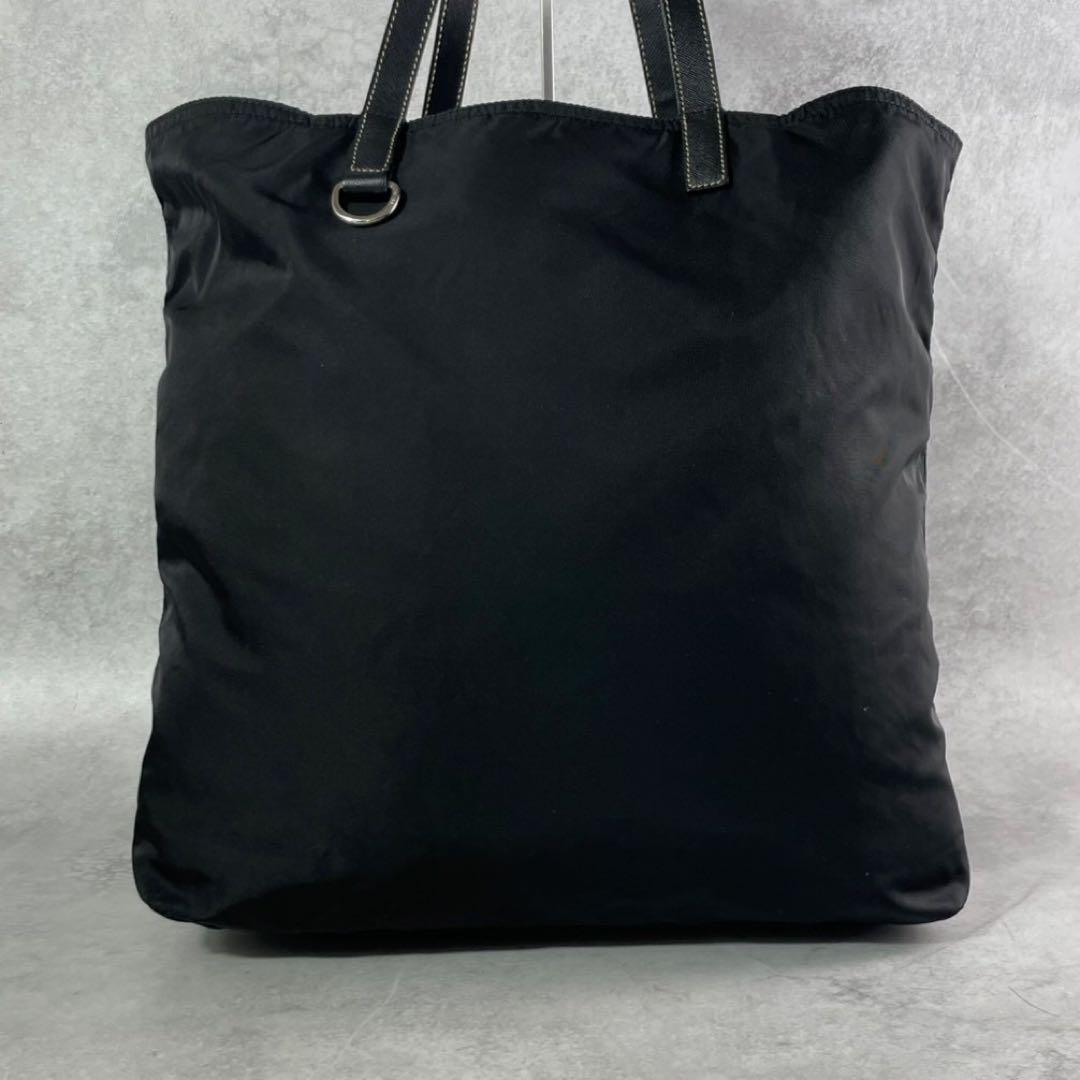 みんみ✨PRADA トートバッグ 黒 テスートナイロン 三角ロゴ カラビナ