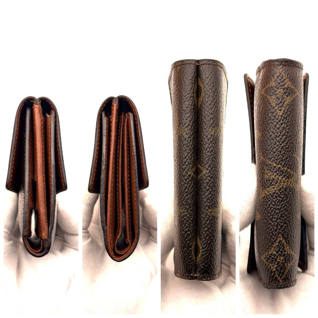 【美品】ルイヴィトン モノグラム ポルトモネ ビエ カルトクレディ 三つ折り財布