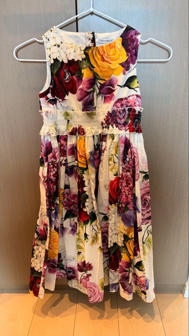 DOLCE&GABBANA フラワープリント ノースリーブワンピース