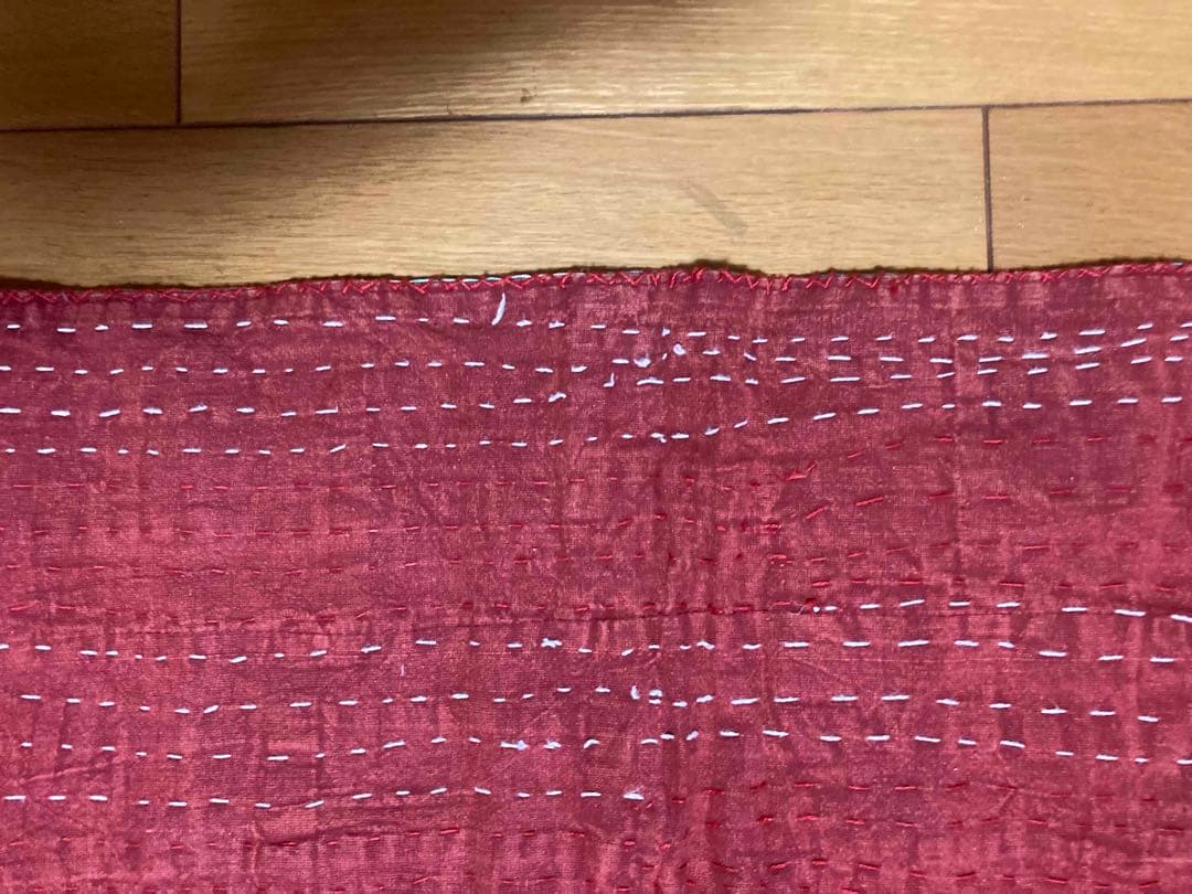 インド　ダブルサイズ　パッチワーク　ストーンウォッシュ×プリント花柄　フリーダ