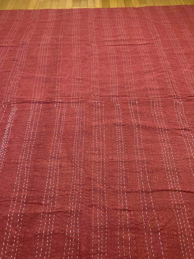 インド　ダブルサイズ　パッチワーク　ストーンウォッシュ×プリント花柄　フリーダ