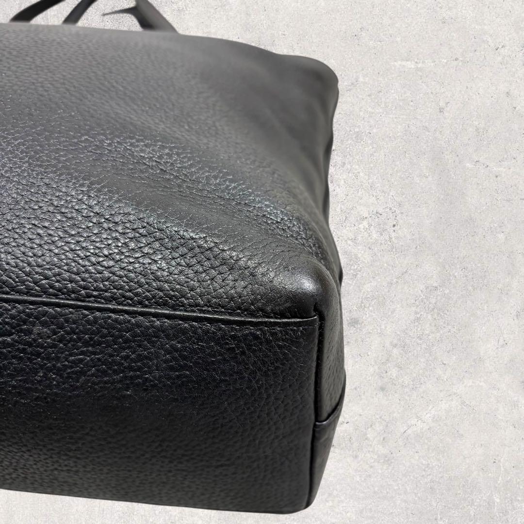 瀧治郎HushTug ハッシュタグ レザートートバッグ 黒 A4 本革