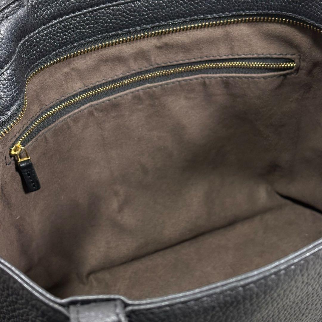 瀧治郎HushTug ハッシュタグ レザートートバッグ 黒 A4 本革