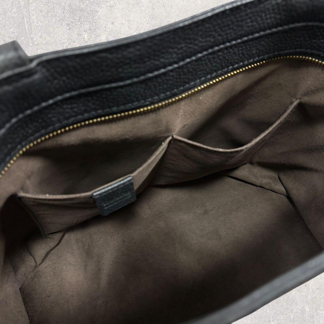 瀧治郎HushTug ハッシュタグ レザートートバッグ 黒 A4 本革