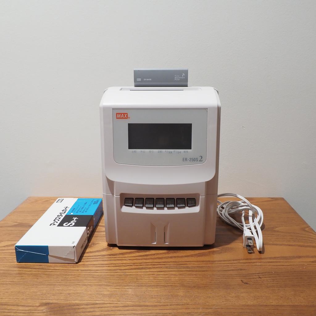 マックス タイムレコーダー 1日6回印字 電波時計搭載 ER-250S2