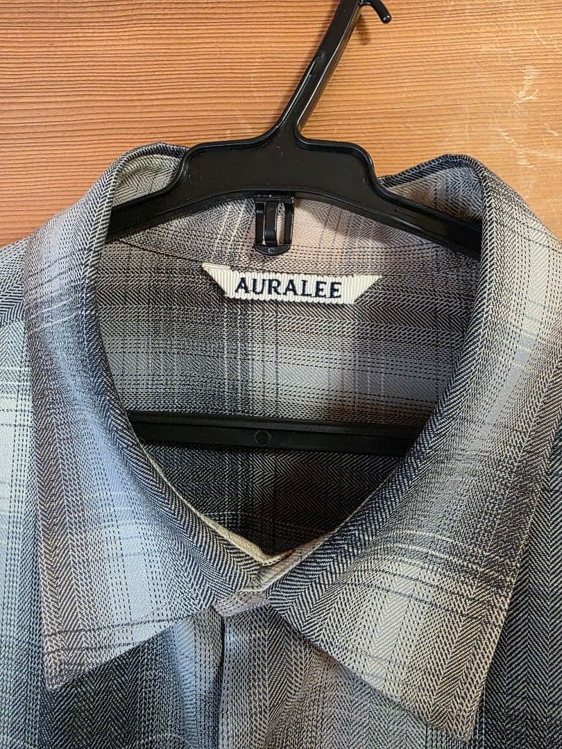 AURALEE SUPER LIGHT WOOL CHECK SHIRTサイズ3