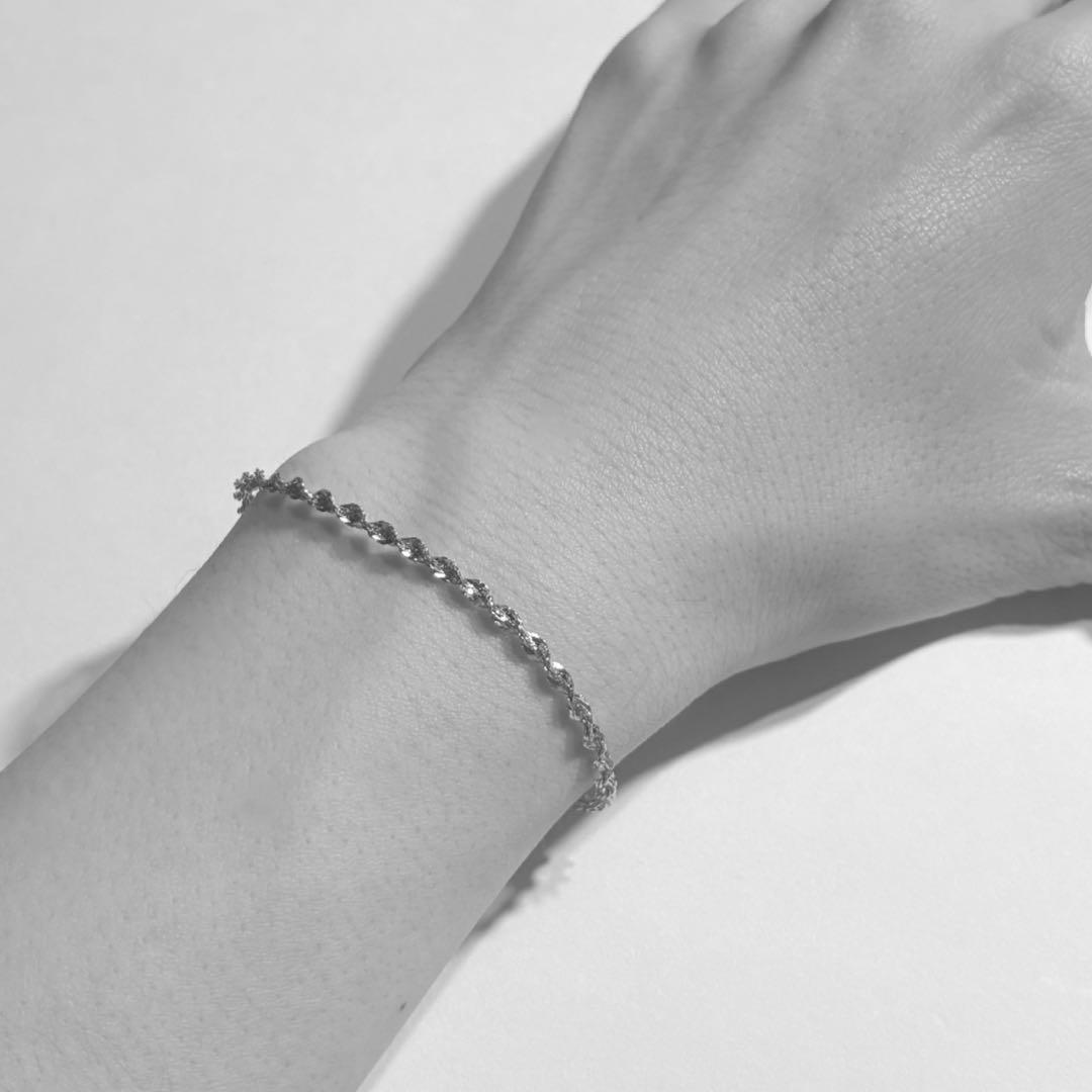 ヴィンテージ イタリア製 DNA ツイストロープチェーンブレスレット 925