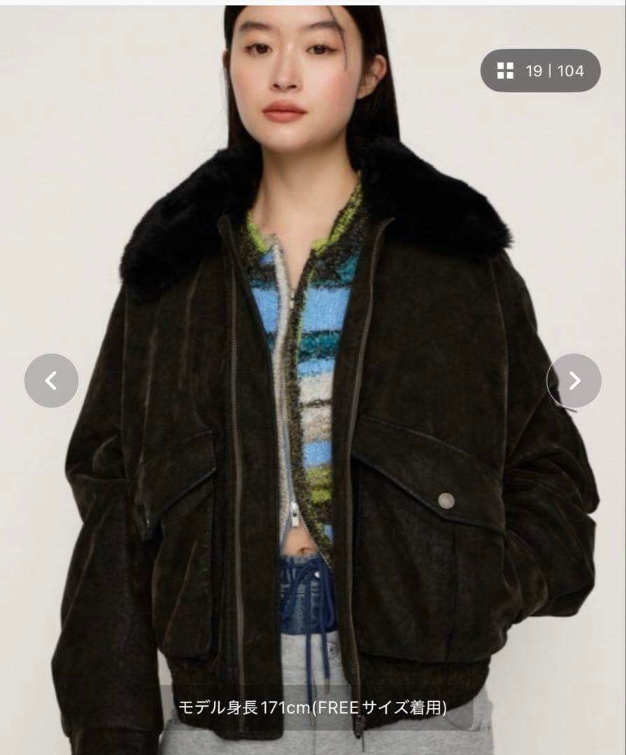 SLY WASHED PUFFER BZ ブラック　スライ　パッファーブルゾン