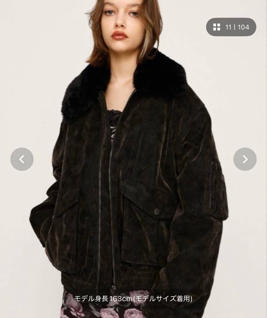 SLY WASHED PUFFER BZ ブラック　スライ　パッファーブルゾン