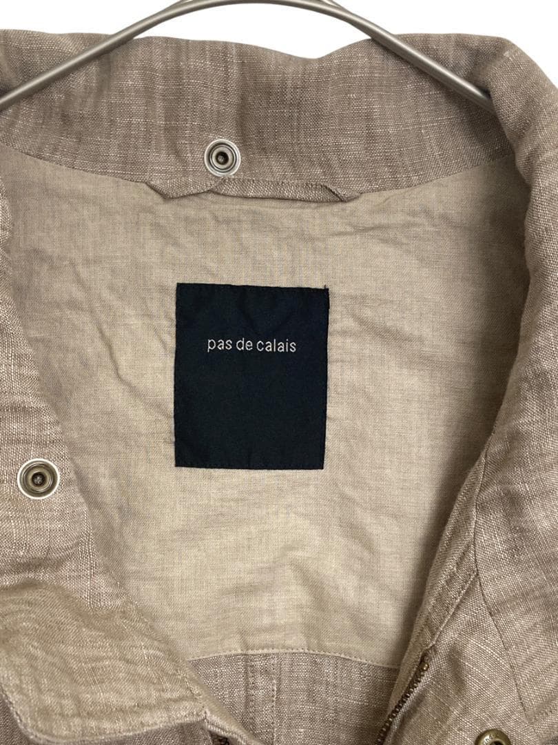 【新品】パドカレ pas de calaisリネンコート　ベージュ（SI20）