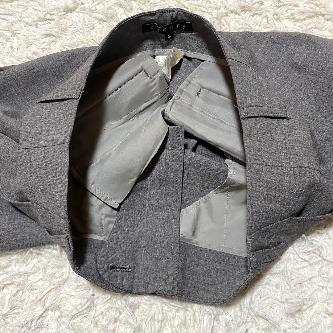 良品✨Theory スーツ セットアップ ビジネス グレー ジャケット パンツ