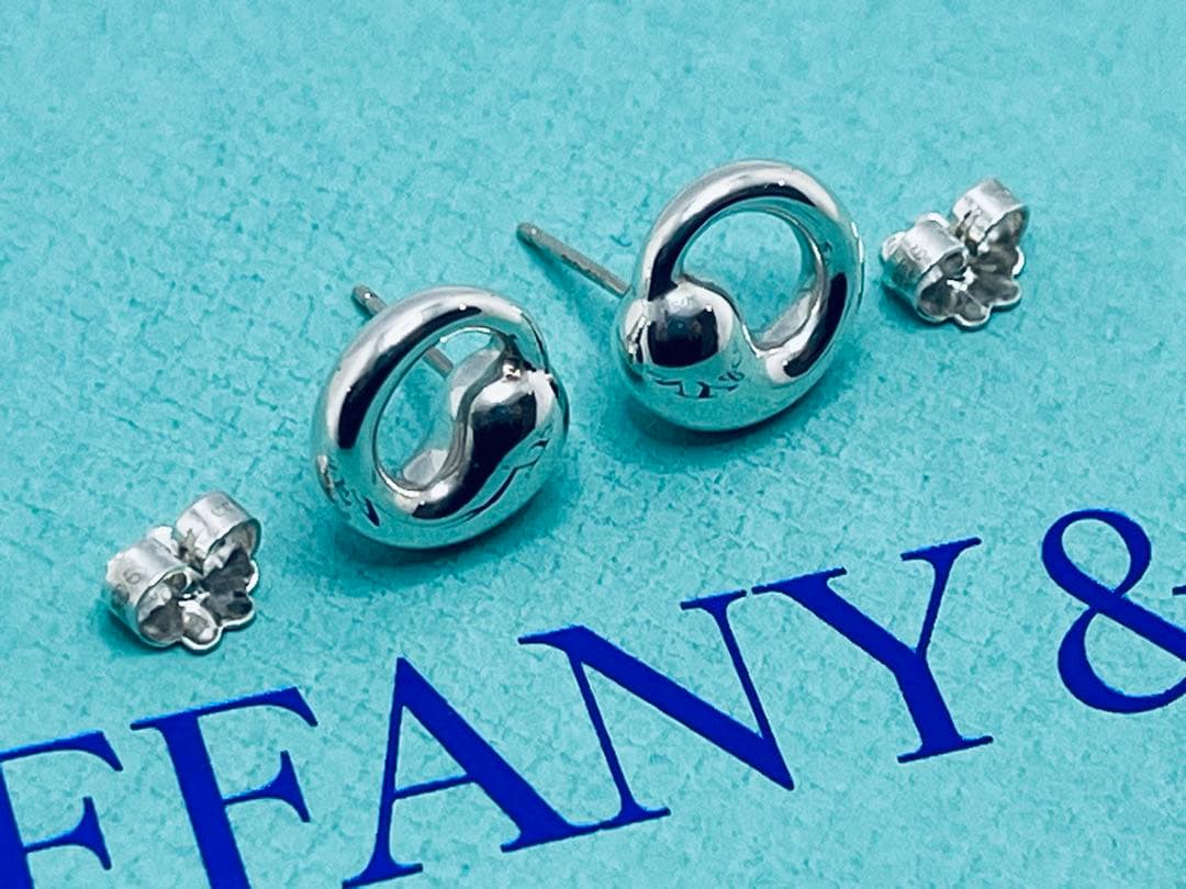 c874 美品　ティファニー　エターナルサークル　ピアス　シルバー　925