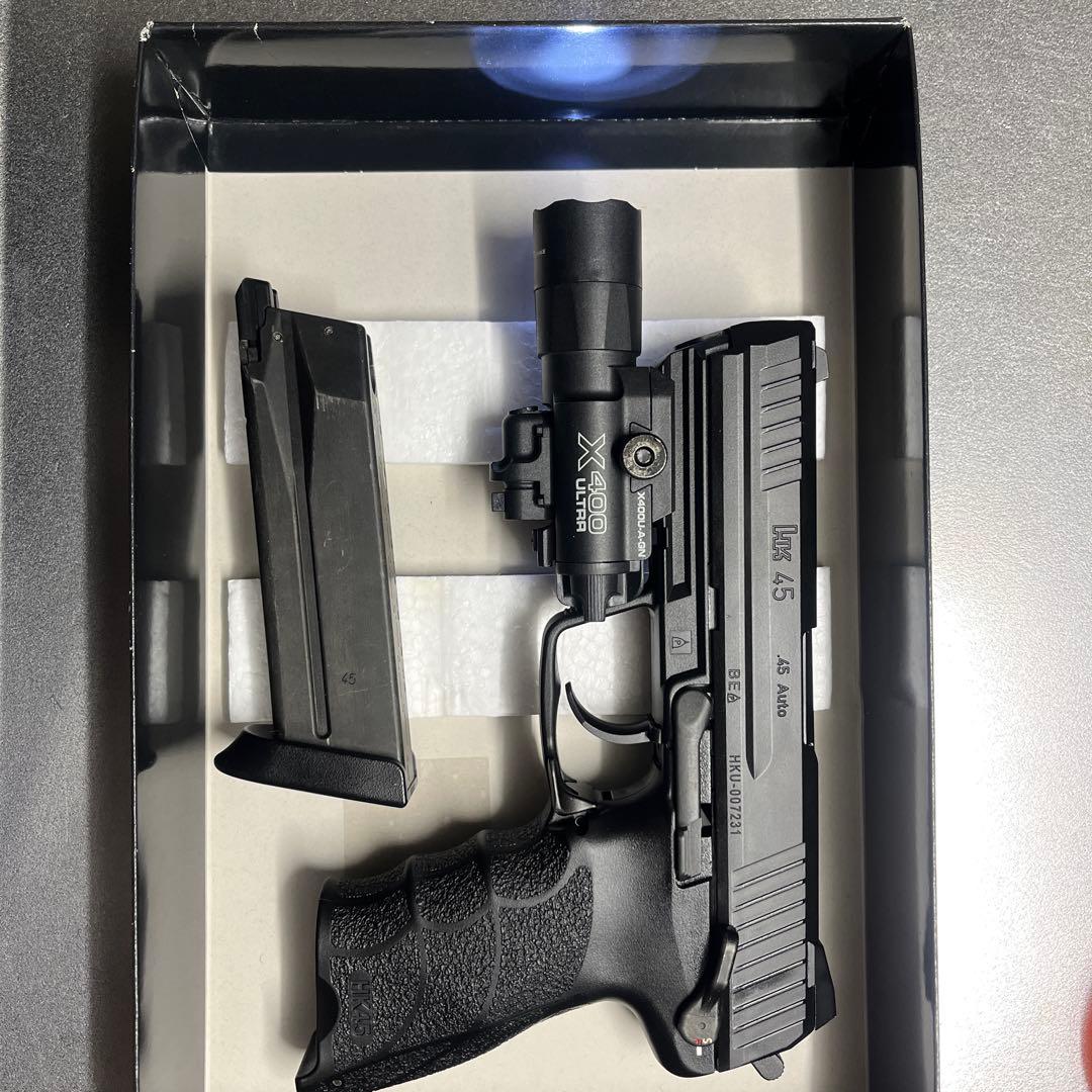 HK45 ガスガン 東京マルイ　ガスブロー　ライトおまけに　値下げは依頼のところ