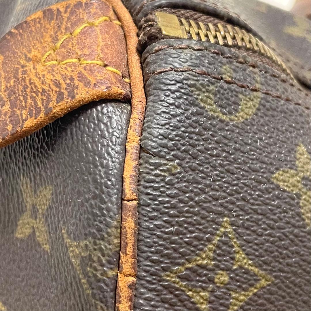 ルイヴィトン　ボストンバッグ　スピーディ35 モノグラム　ブラウン　ヌメ革　廃盤