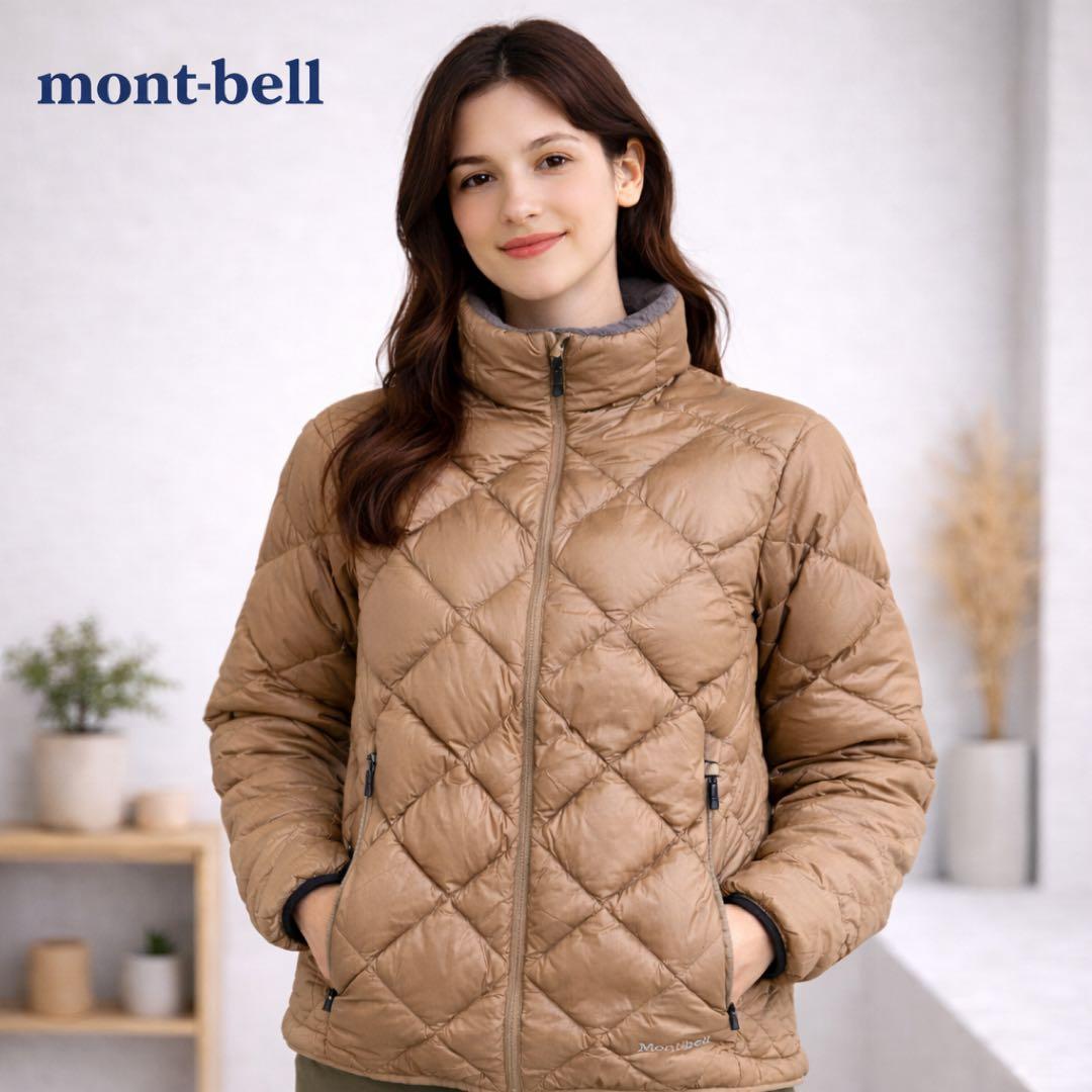 mont-bell ライトアルパインダウンジャケット レディース L ベージュ