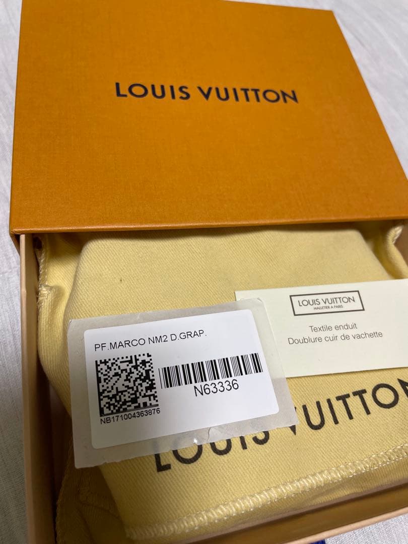みゆあ様　☆美品☆箱付☆ルイヴィトン 折り財布 ポルトフォイユマルコ ダミエグラ