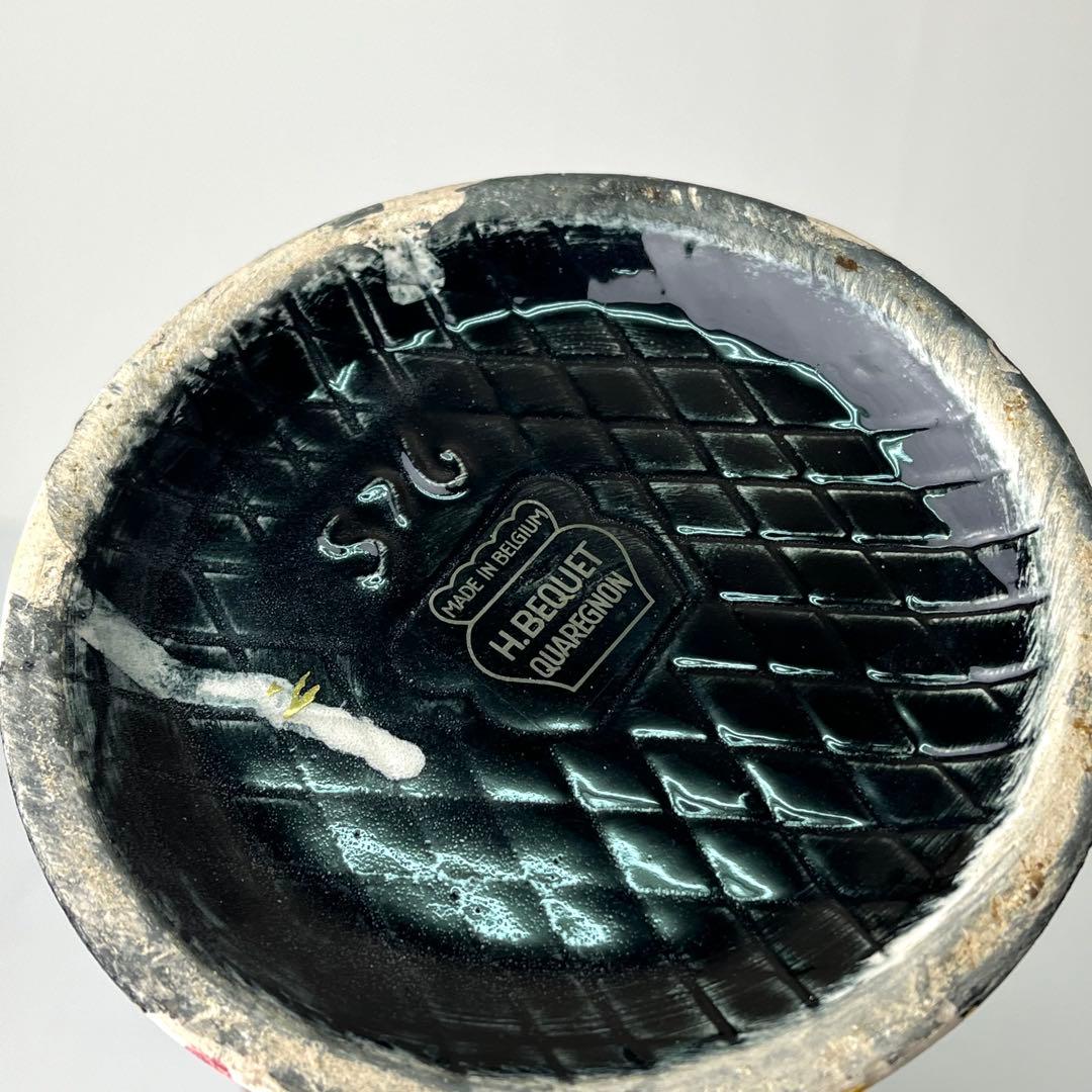 大きめ 花瓶 フラワーベース ベルギー 陶器 ヴィンテージ 50s