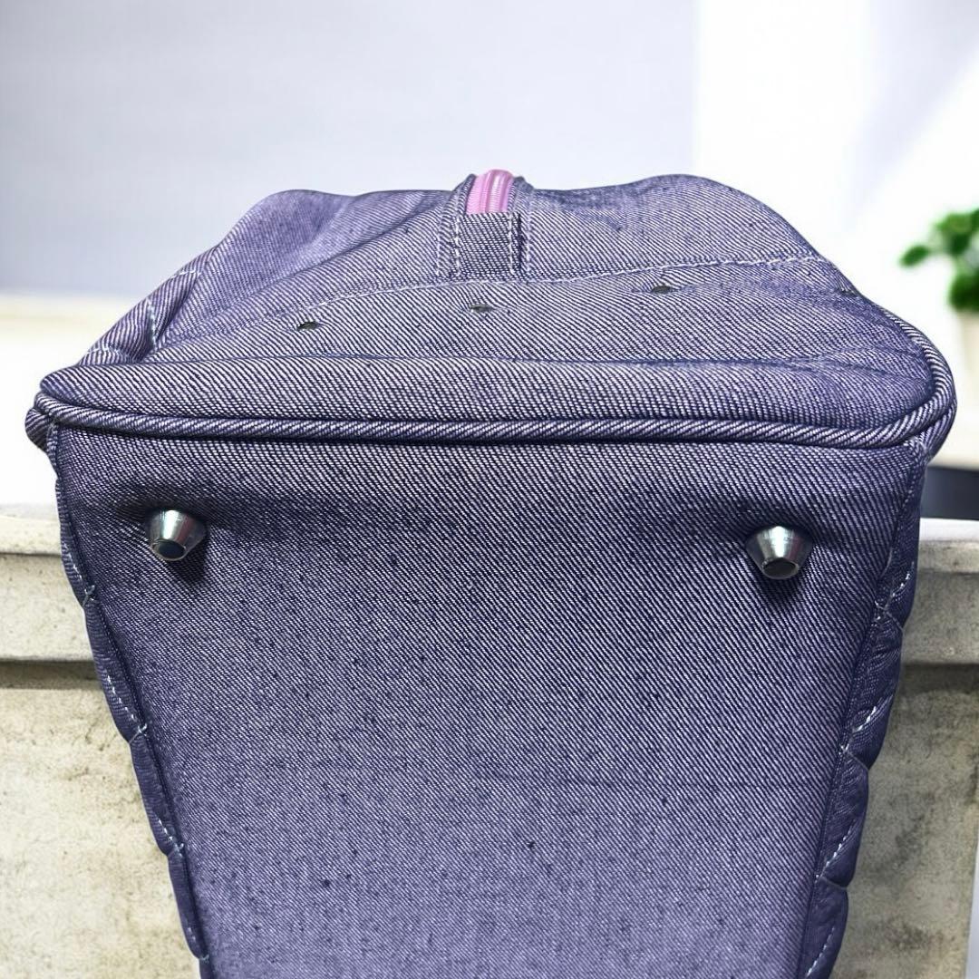 大容量 PUMA y2k キルティング ボストンバッグ デニム パープル 希少