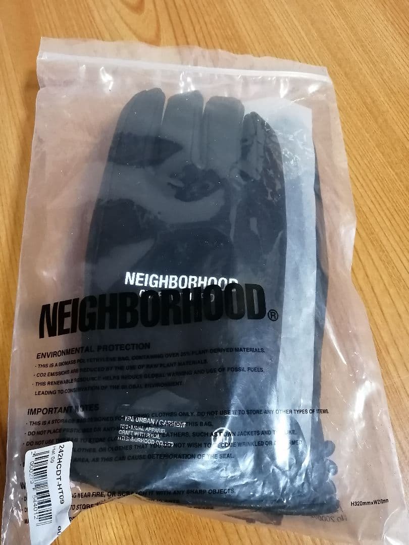 小物 NEIGHBORHOOD Leather Boa Gloves Black