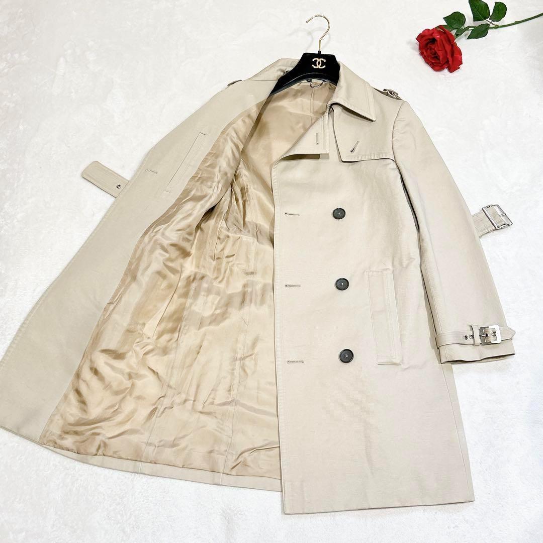 極美品✨　バレンシアガ　トレンチコート　ベージュ　銀タグ　イタリア製　ベルト