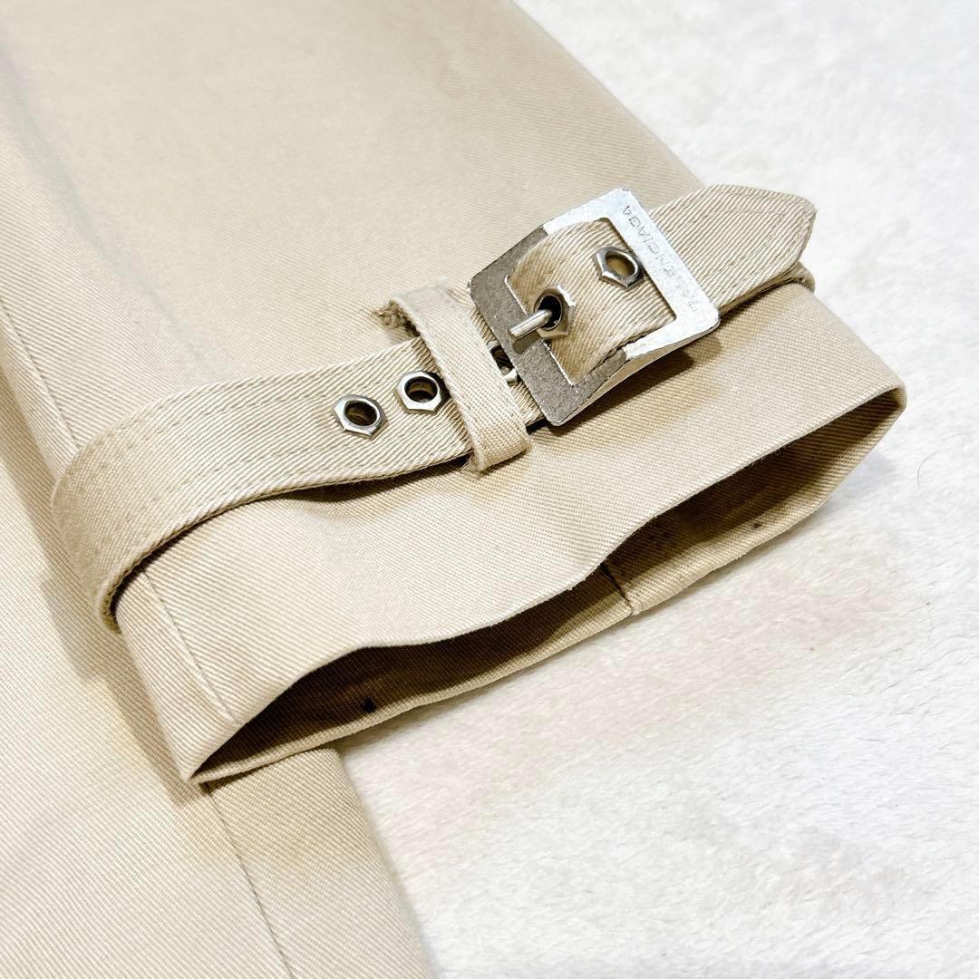 極美品✨　バレンシアガ　トレンチコート　ベージュ　銀タグ　イタリア製　ベルト