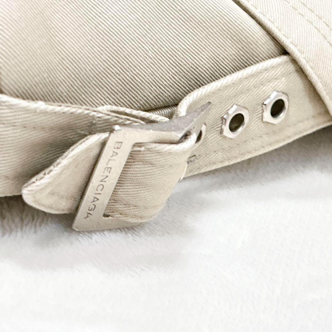 極美品✨　バレンシアガ　トレンチコート　ベージュ　銀タグ　イタリア製　ベルト