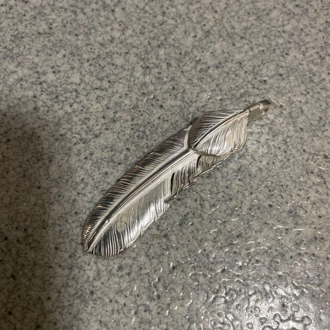 (15)ゴローズ　銀製　フェザー　goro’s 約66mm 約11g