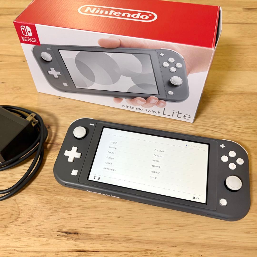 Nintendo Switch Lite グレー 本体（箱、充電器付き）
