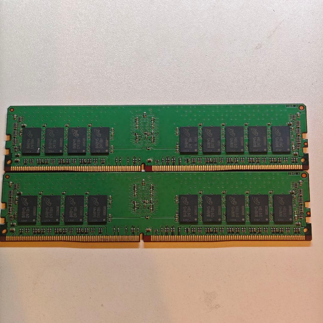 micron DDR4 16GB 2枚 2RX8PC4-2400T-RE1-11