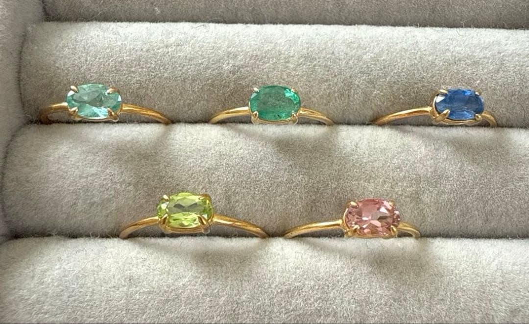 silver925 18kgp フリーリング 5本セット