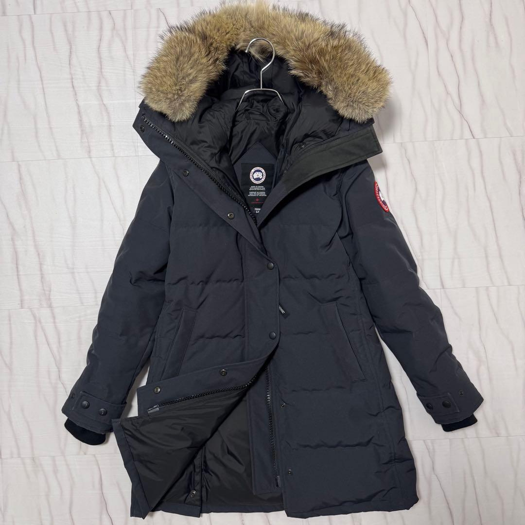 カナダグース シェルバーン ダウンコート パーカー フュージョンフィットS 紺